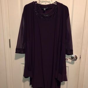 R & M purple dress and sweater